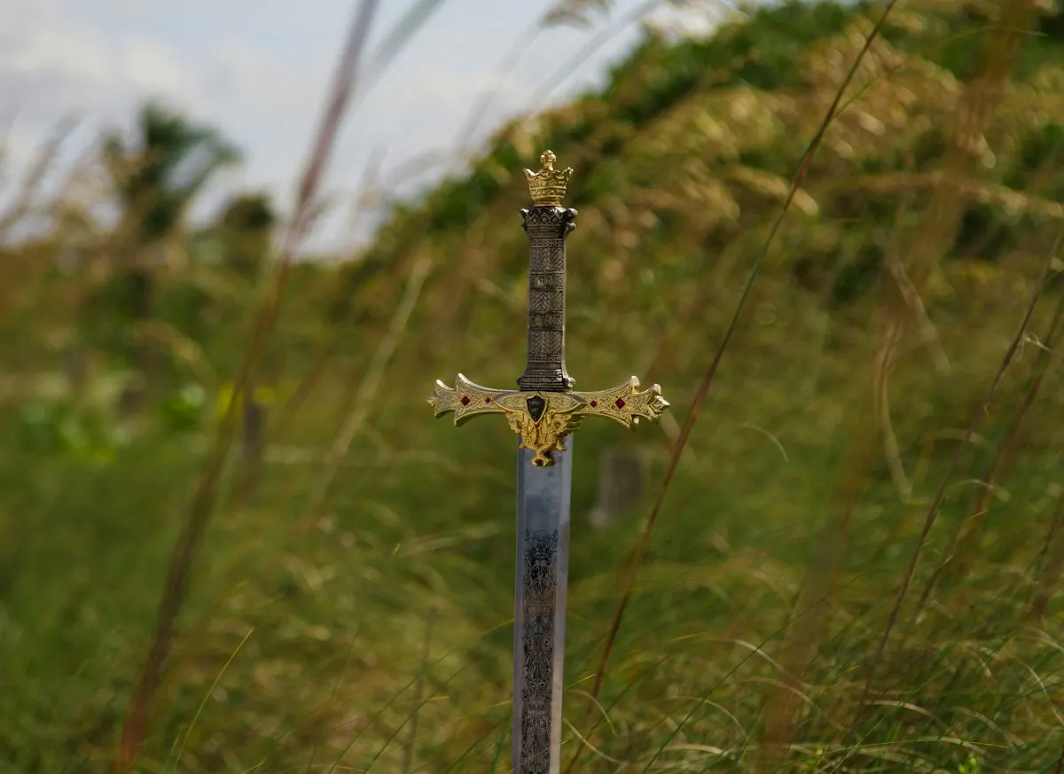 A sword lying on the ground